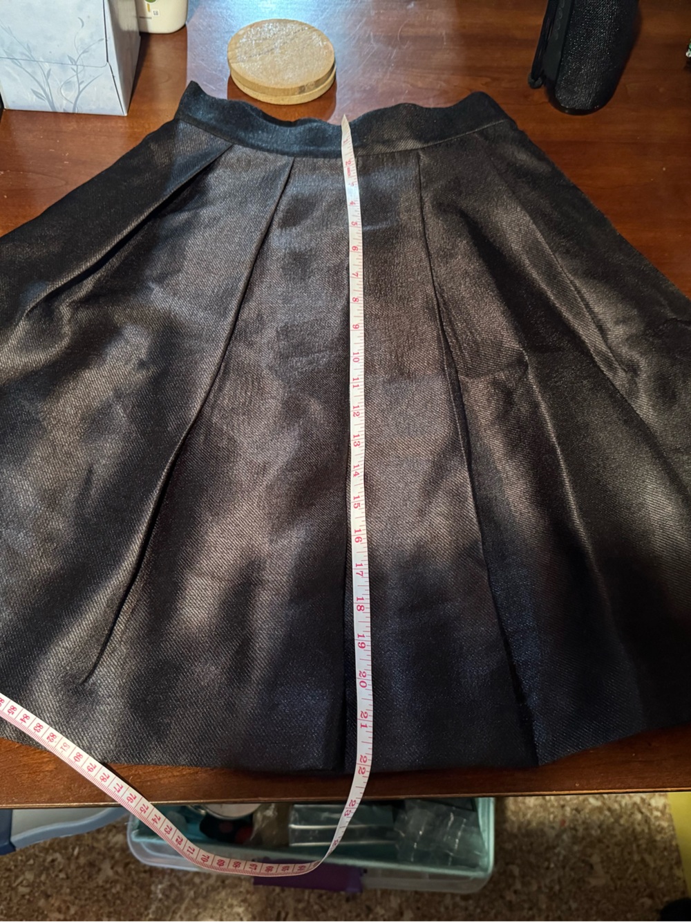 Rachel Parcell Black A-Line Midi Skirt